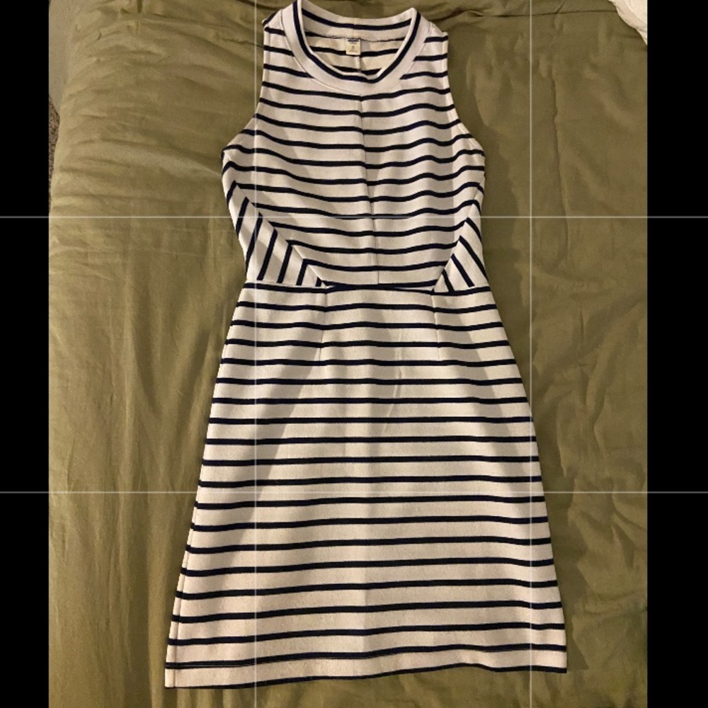 Old Navy White and Black Striped Dress